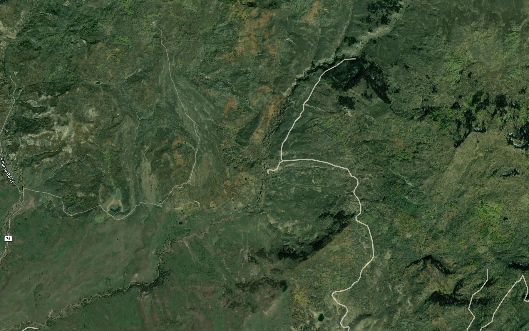 Satellite map of the Big Canyon Creek