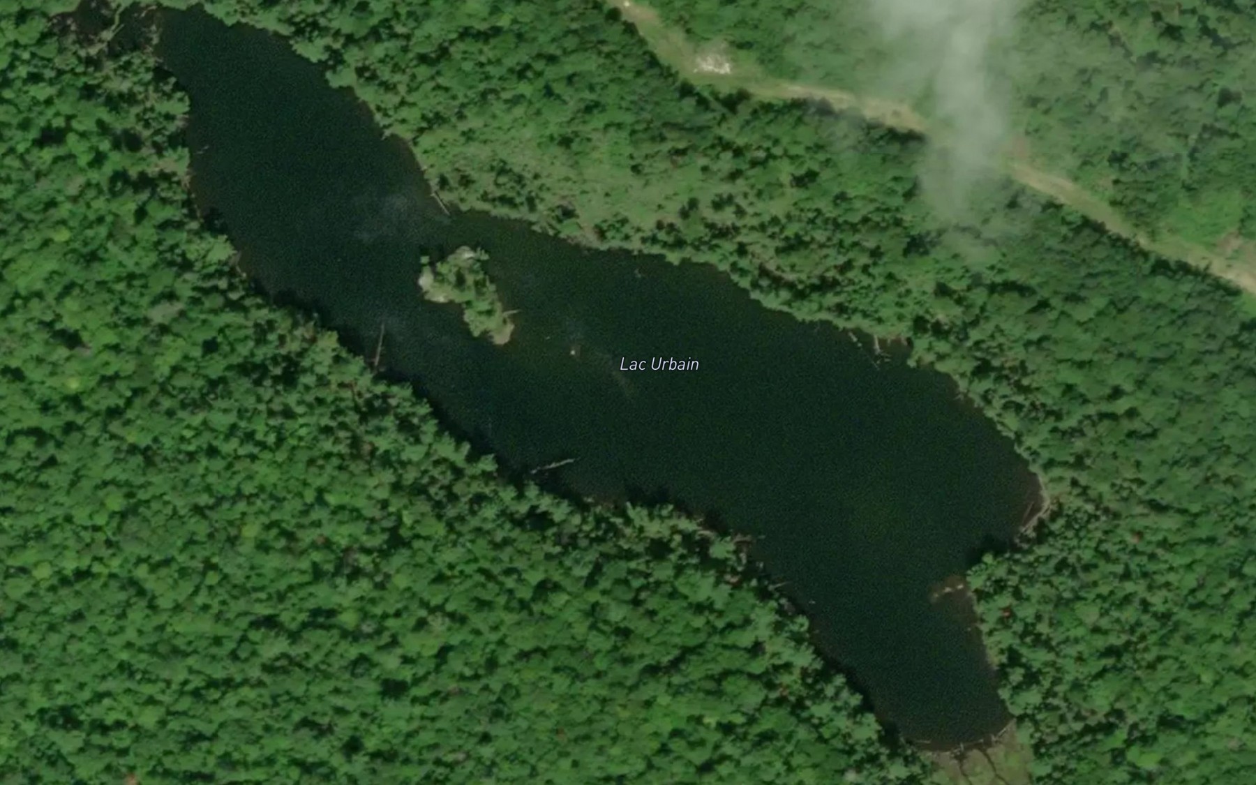 Satellite map of the Lac Urbain