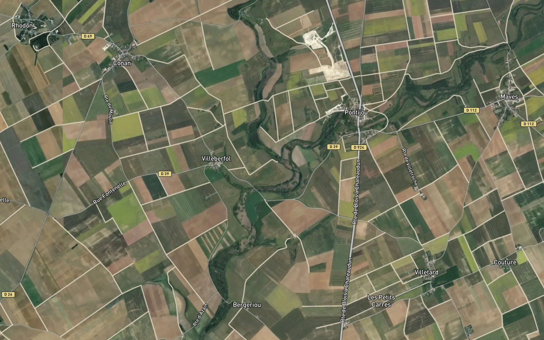 Satellite map of the Ruisseau de la Sixtre