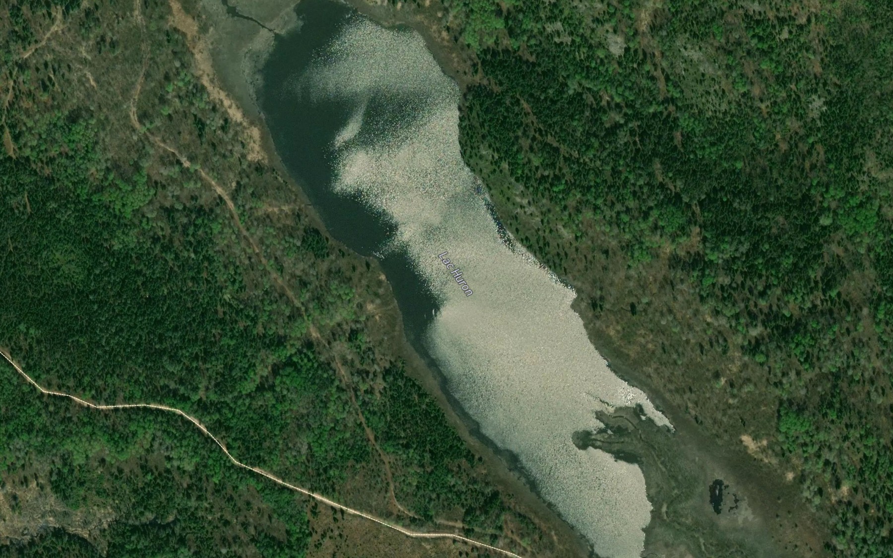 Satellite map of the Lac Huron