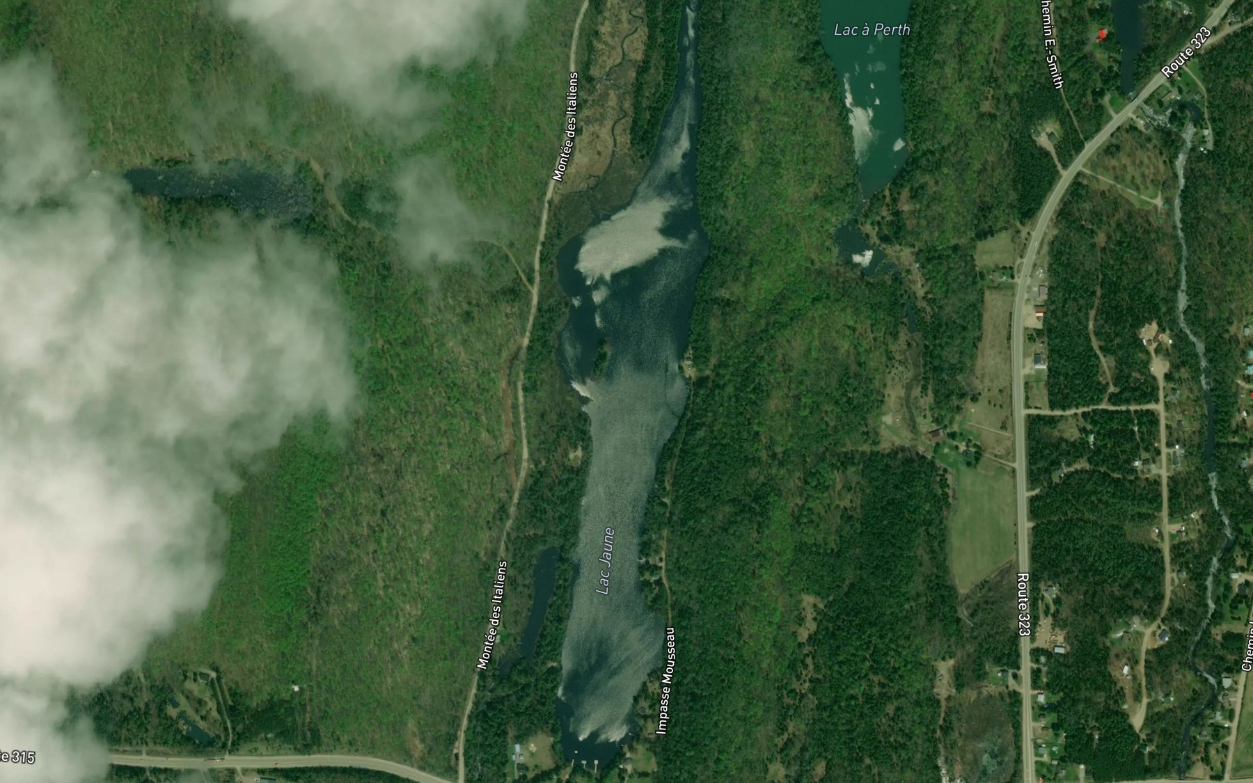 Satellite map of the Lac Jaune