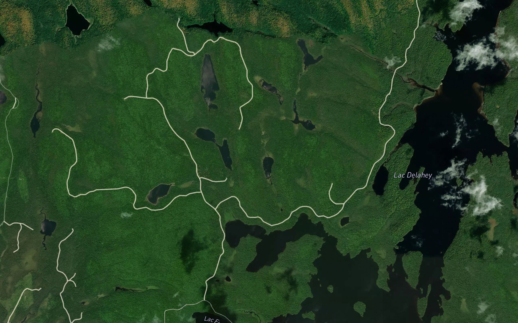 Satellite map of the Lac Serge