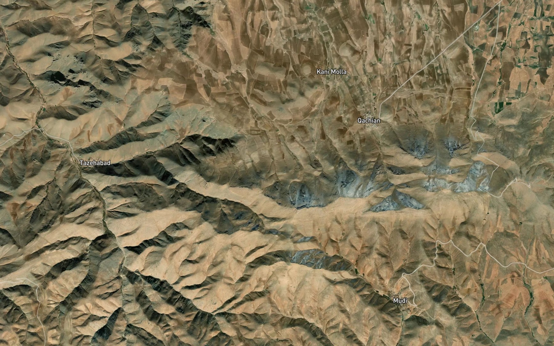 Satellite map of the Kani-ye Kuchak Zard