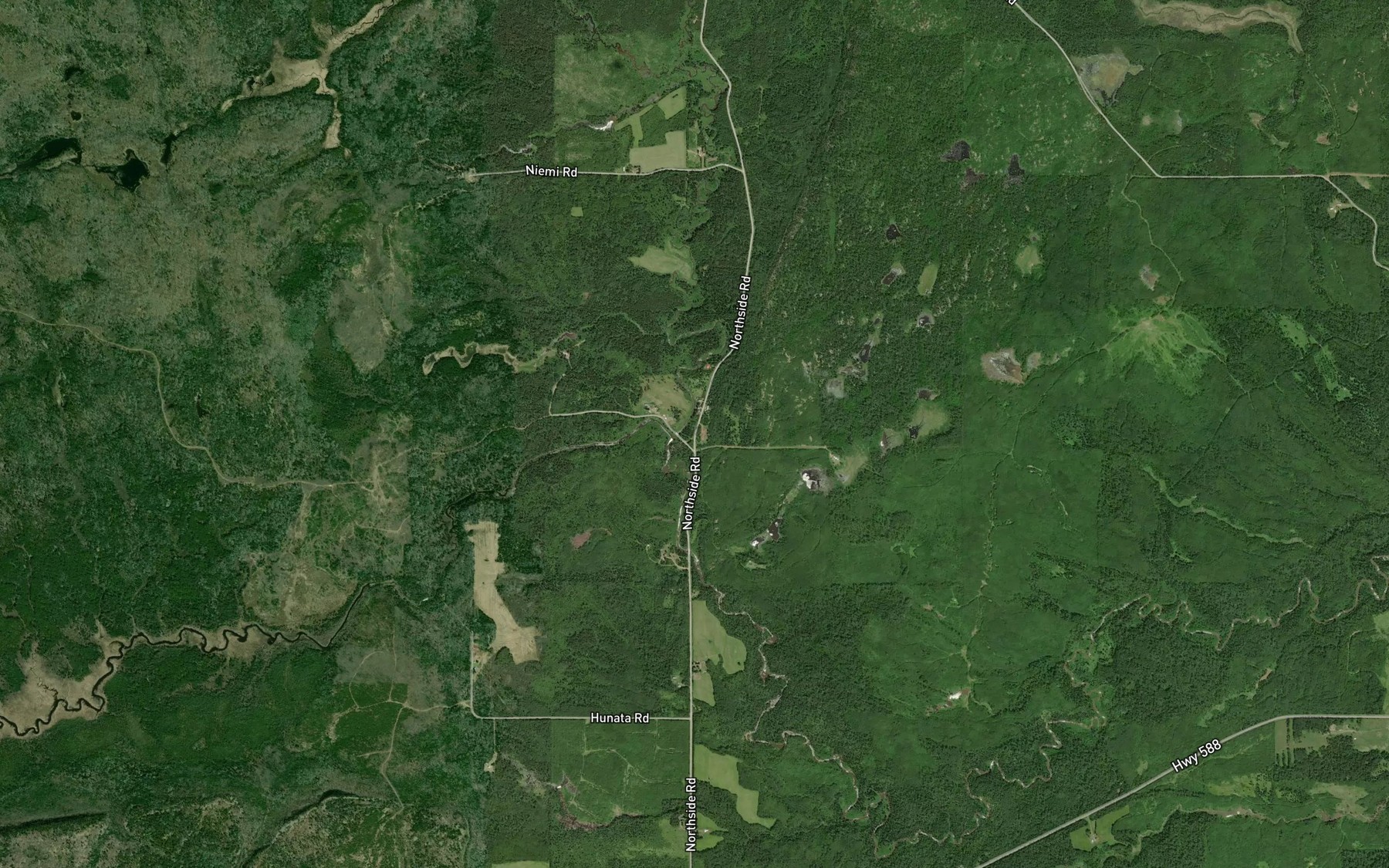 Satellite map of the North River
