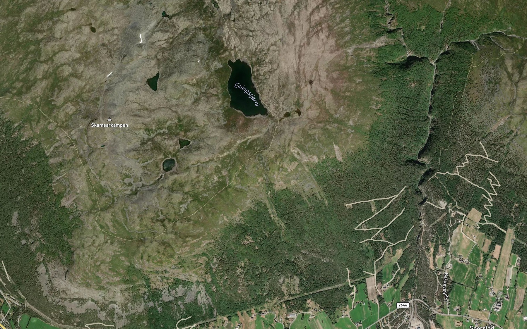 Satellite map of the Einingje