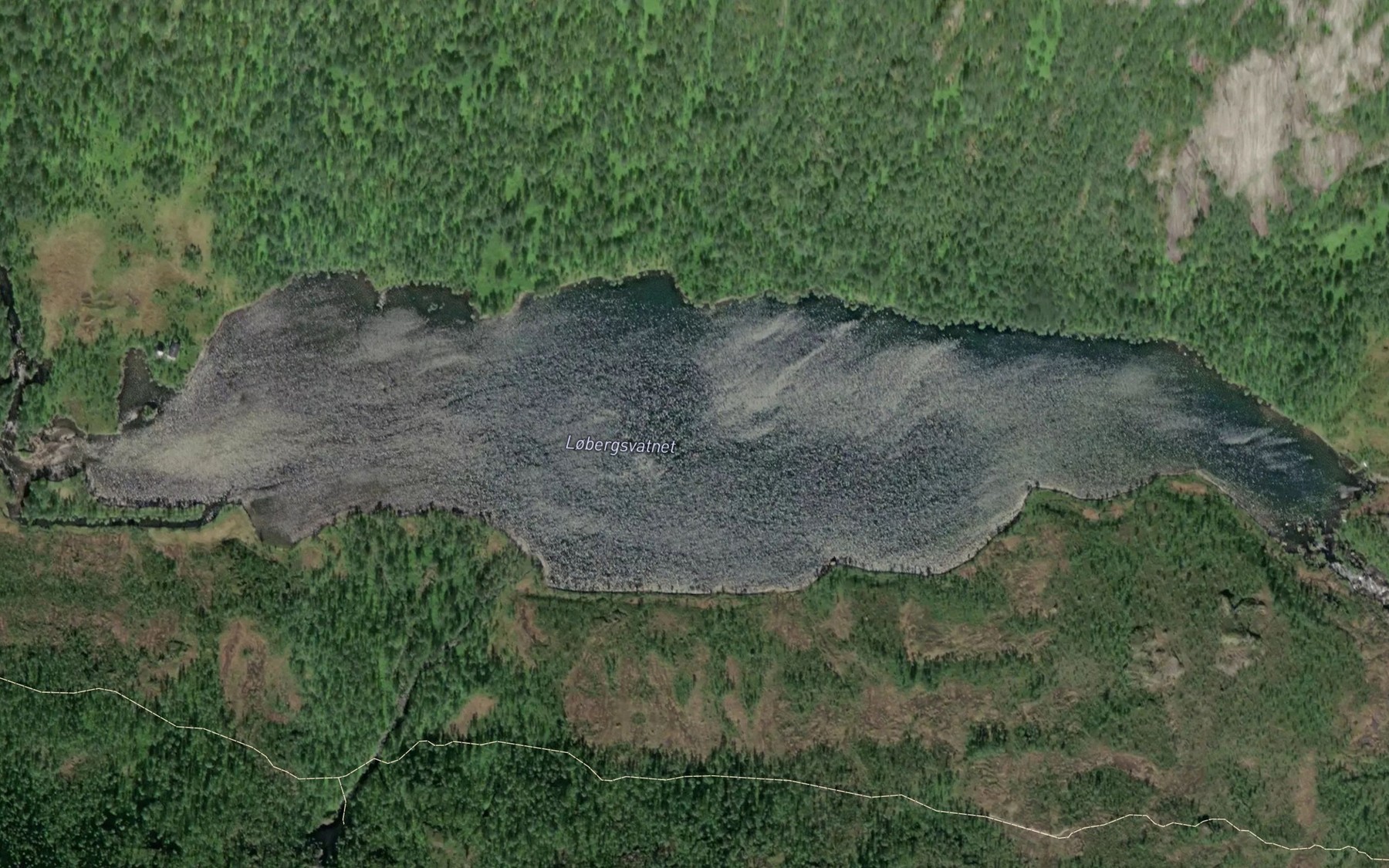 Satellite map of the Lobergsvatnet