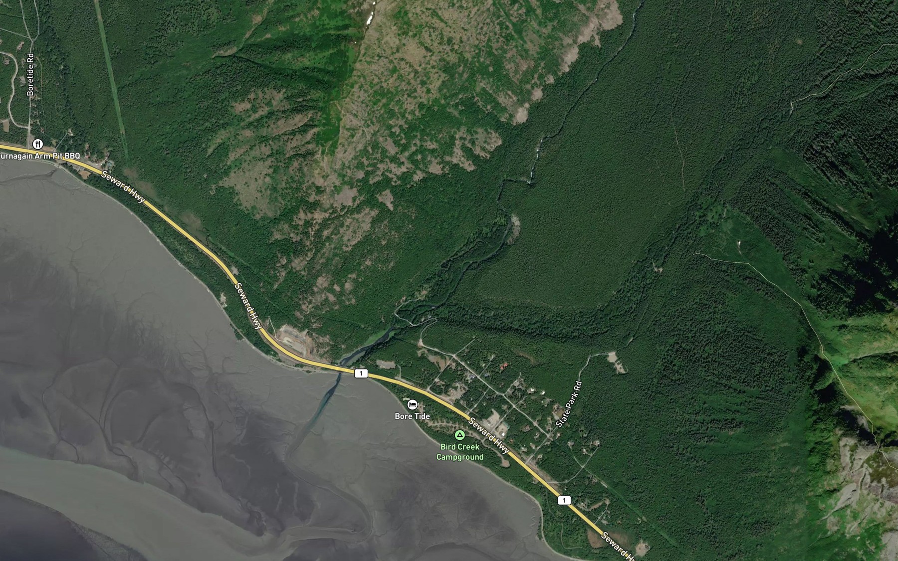 Satellite map of the Penguin Creek