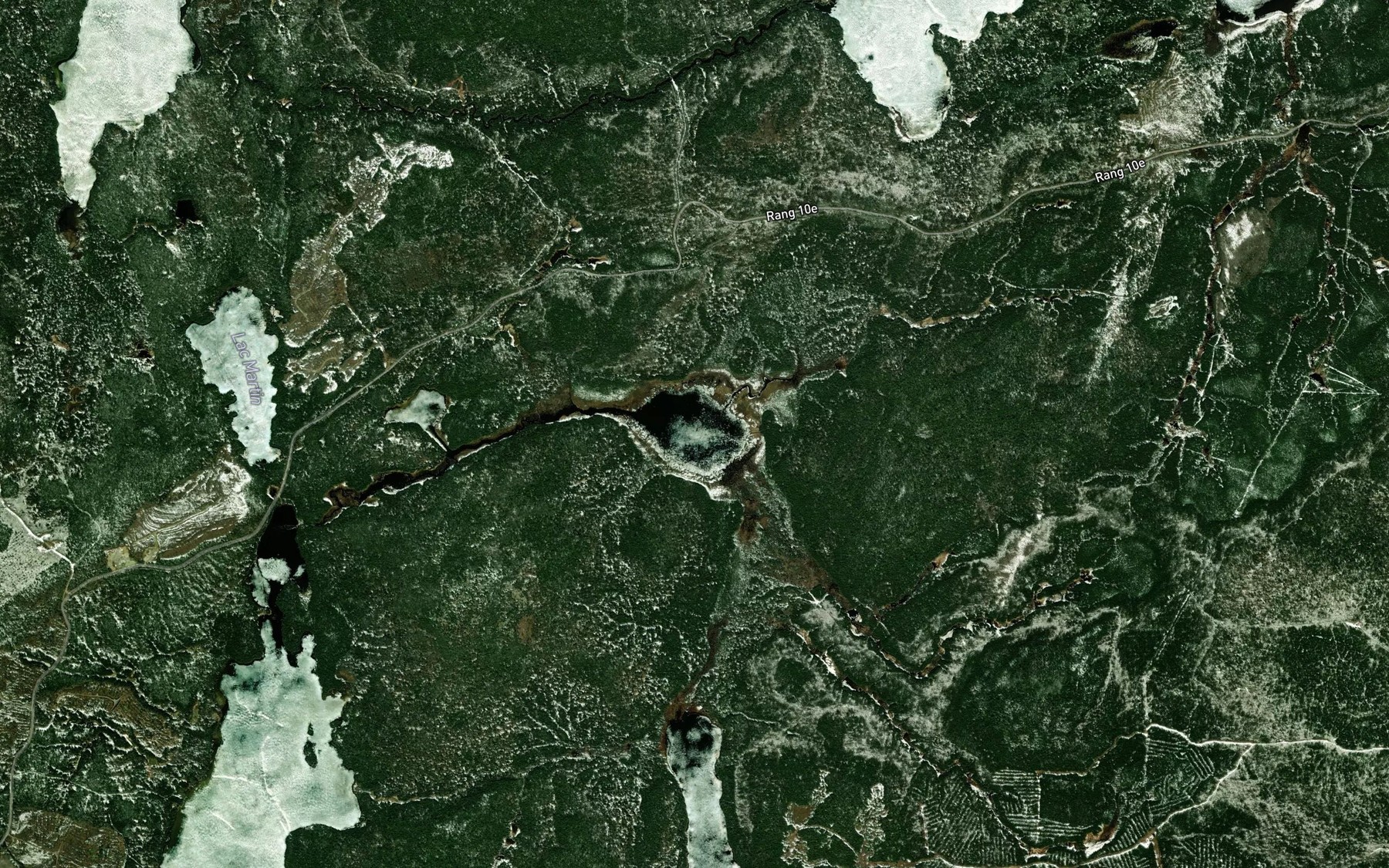 Satellite map of the Petit lac Perreault