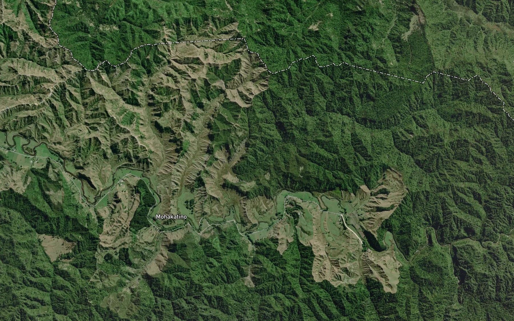 Satellite map of the Purupuru Stream