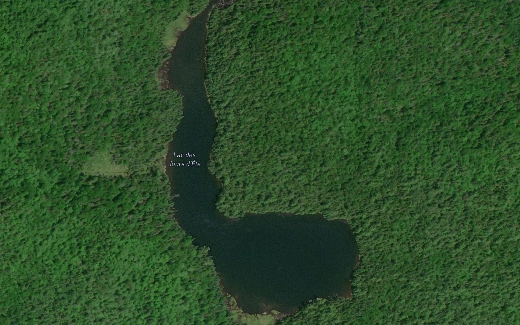 Satellite map of the Lac des Jours d'Ete