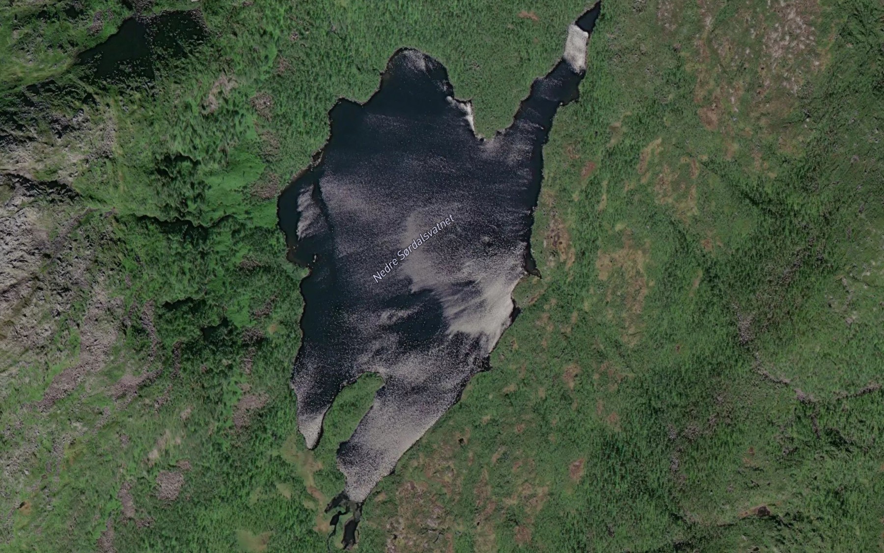 Satellite map of the Sordalsvatnet,nedre