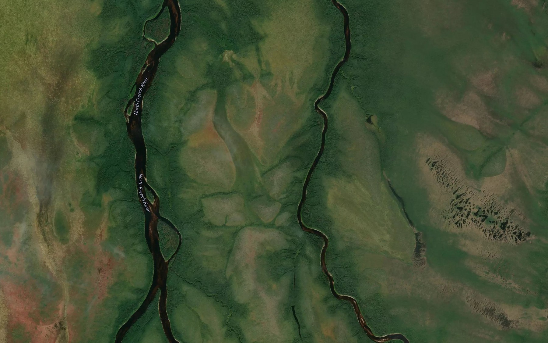 Satellite map of the Waskaskishonan Creek
