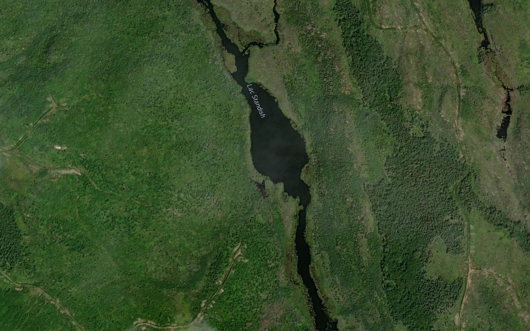 Satellite map of the Lac Standish