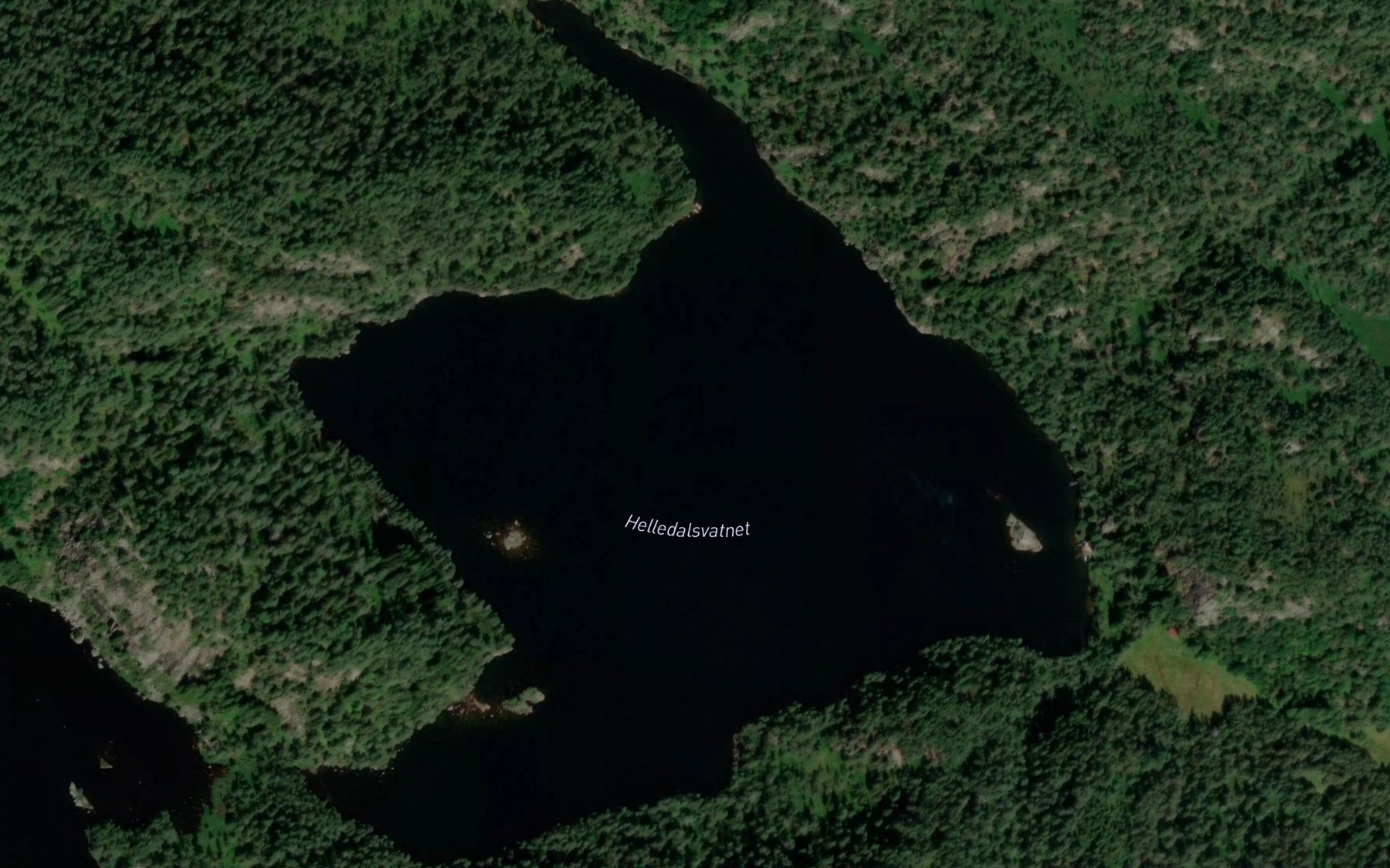 Satellite map of the Helledalsvatnet