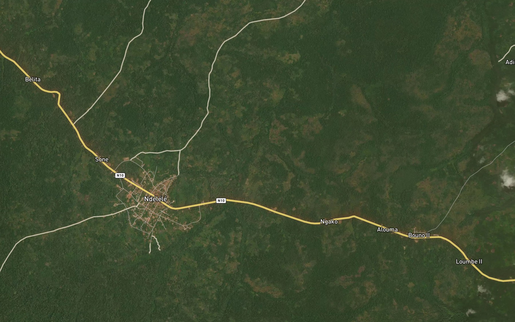 Satellite map of the Watanda
