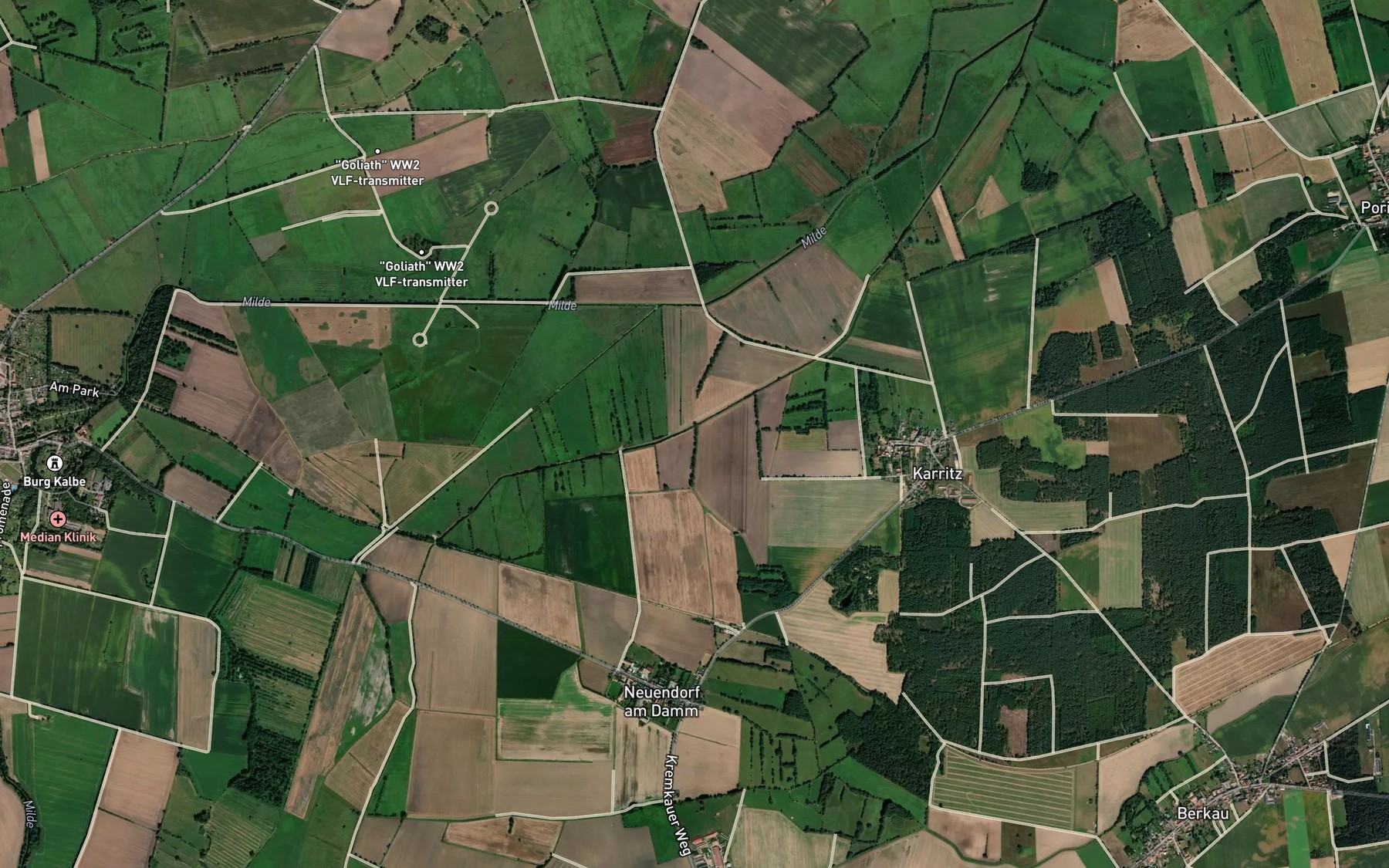 Satellite map of the Radegraben