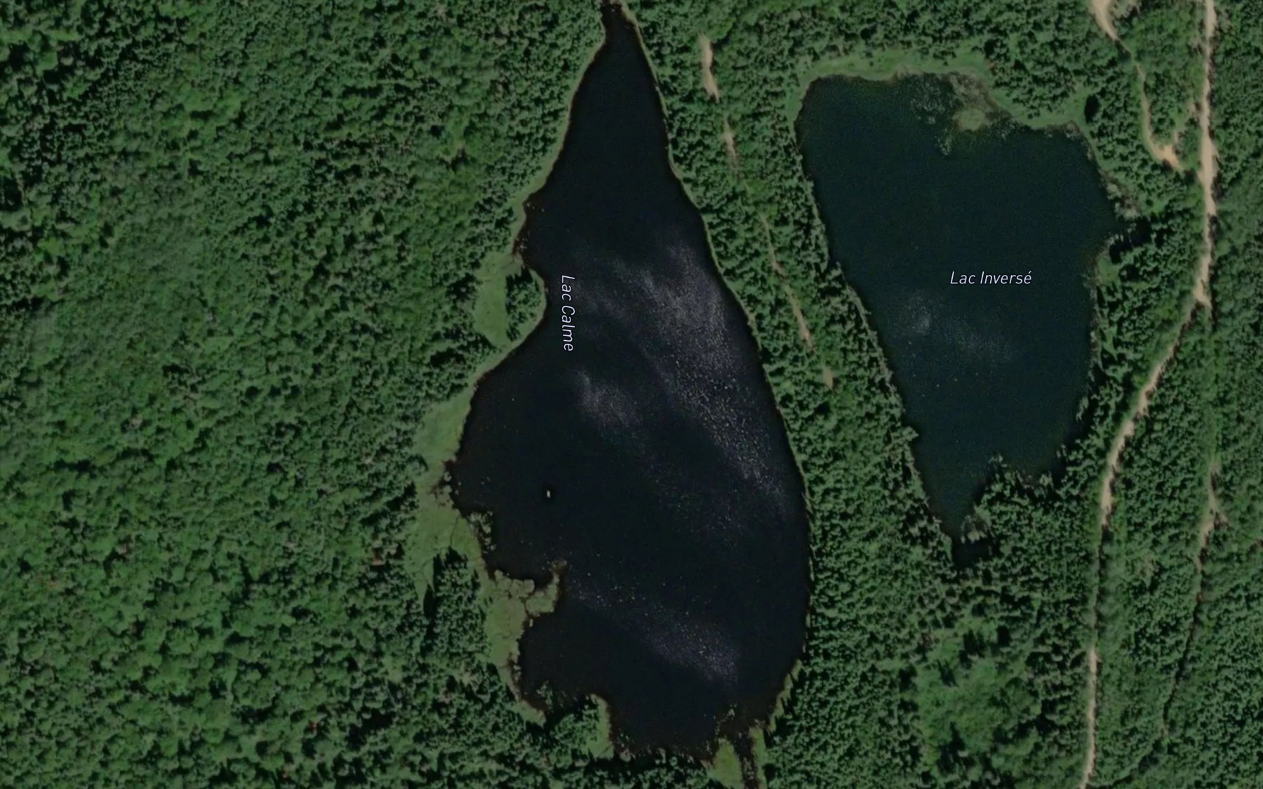 Satellite map of the Lac Calme