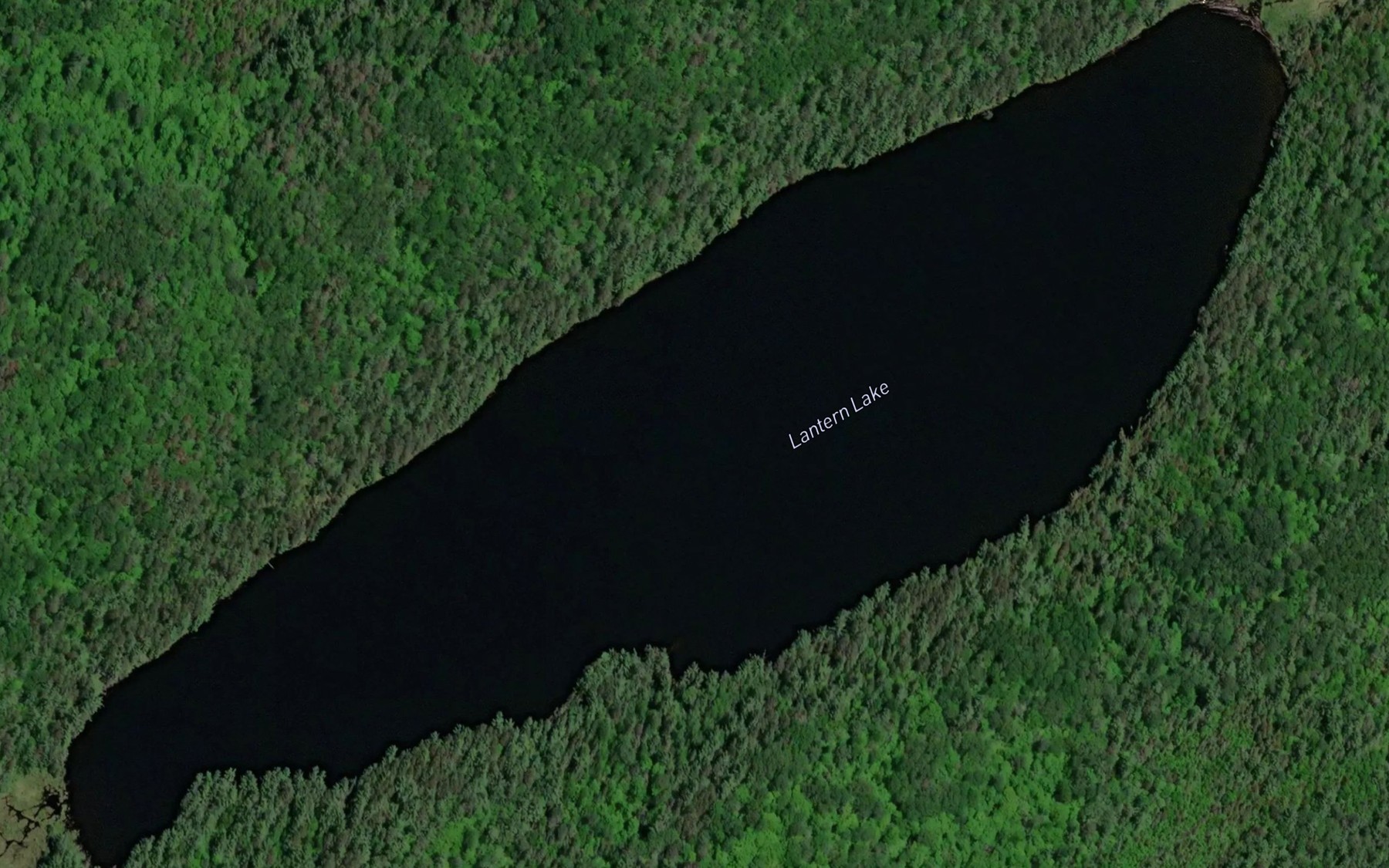 Satellite map of the Lantern Lake