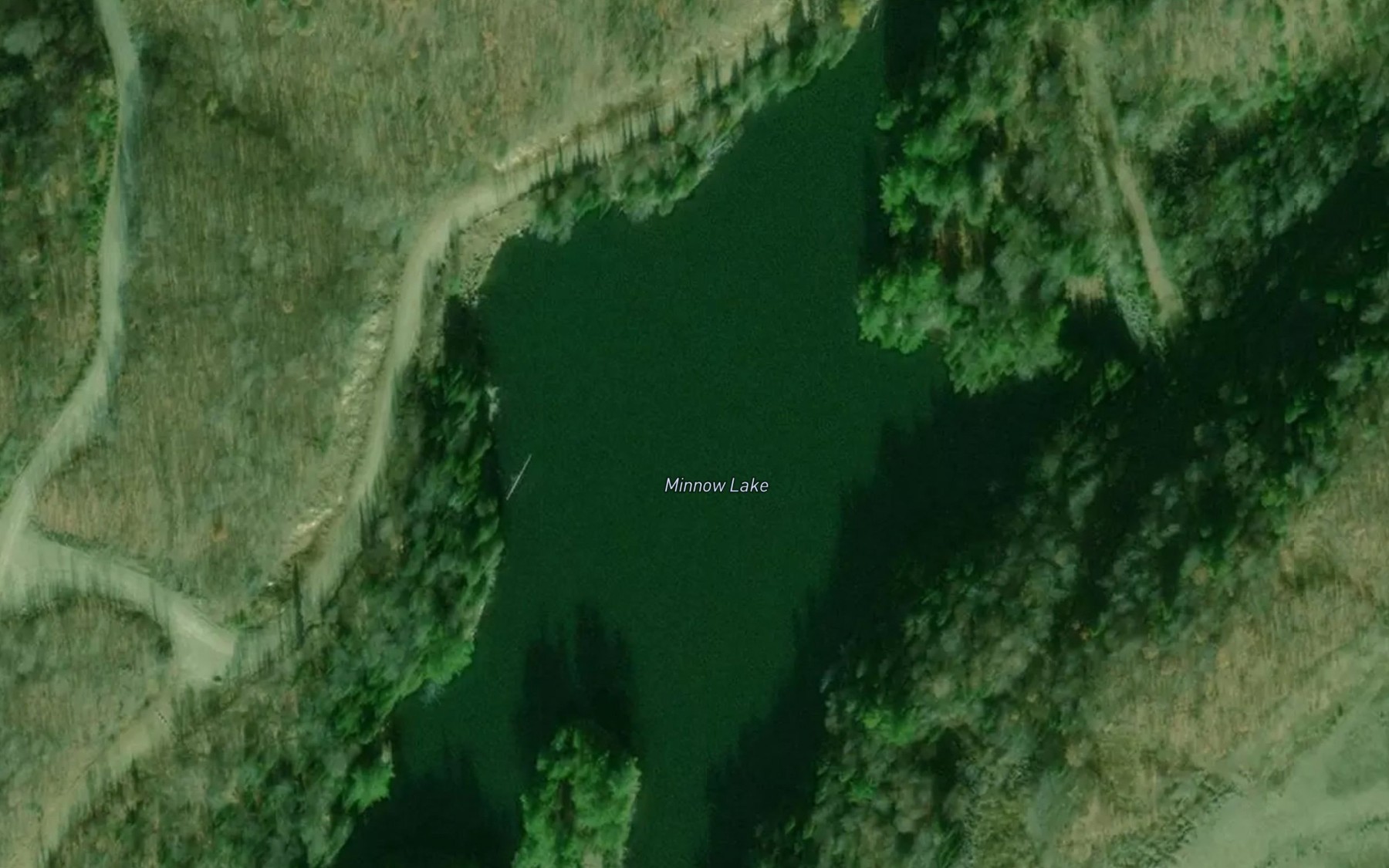 Satellite map of the Minnow Lake