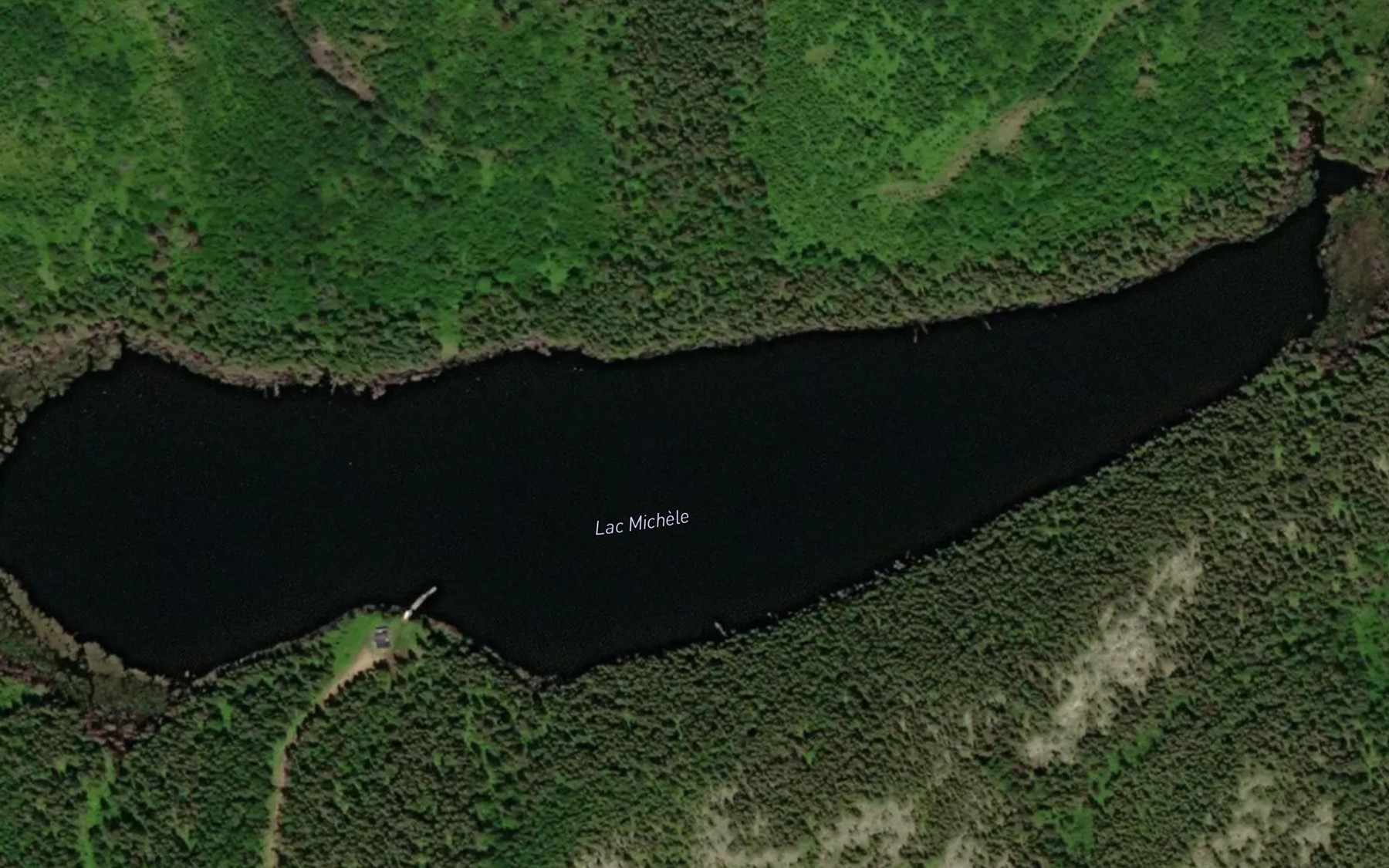 Satellite map of the Lac Castor