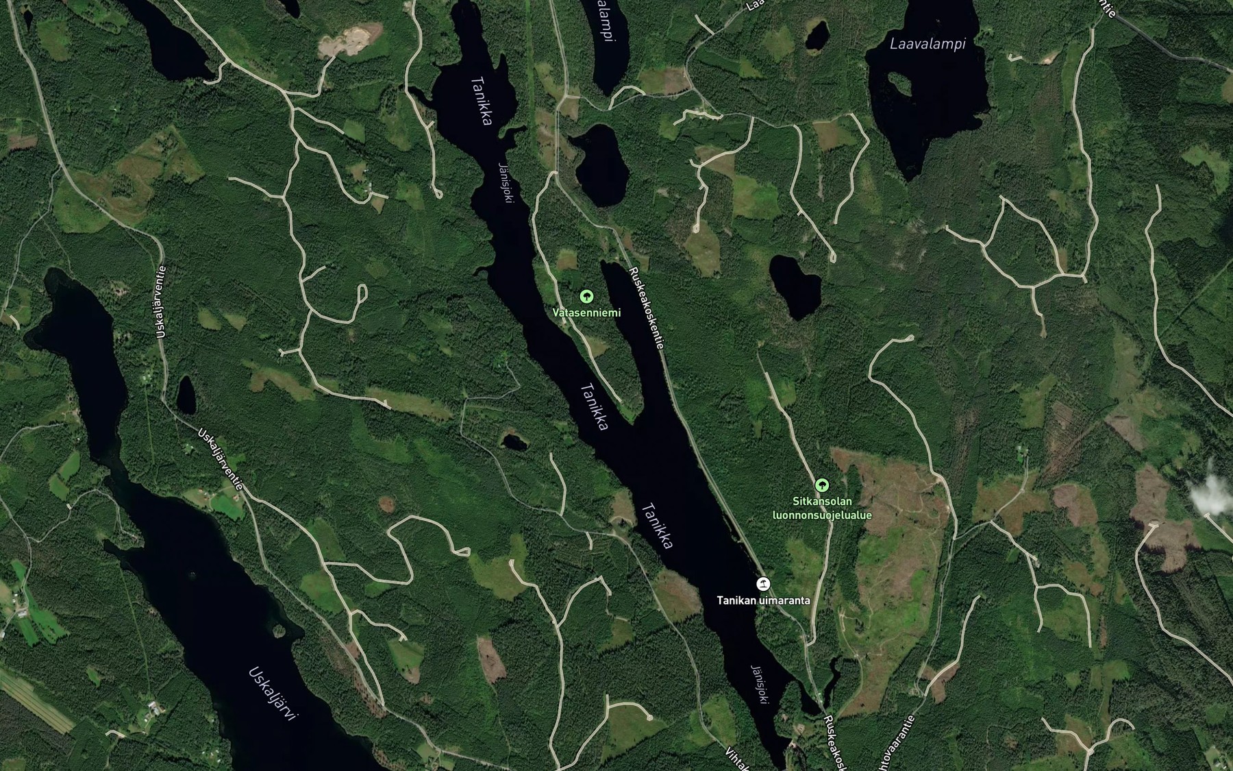 Satellite map of the Tanikka