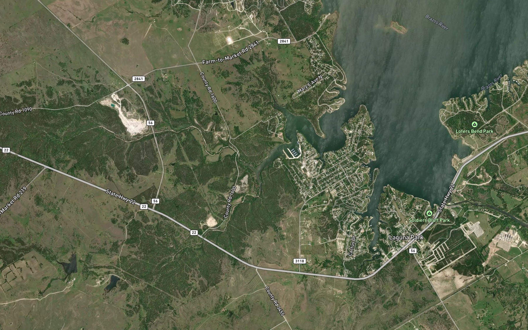 Satellite map of the South Fork Rocky Creek