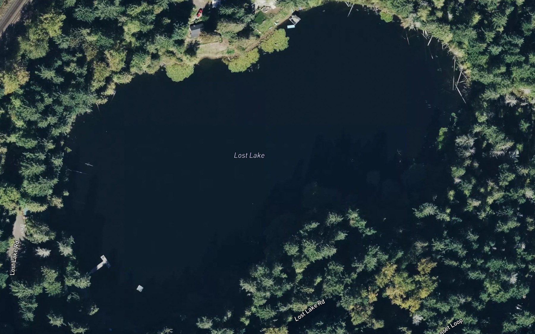 Satellite map of the Lost Lake