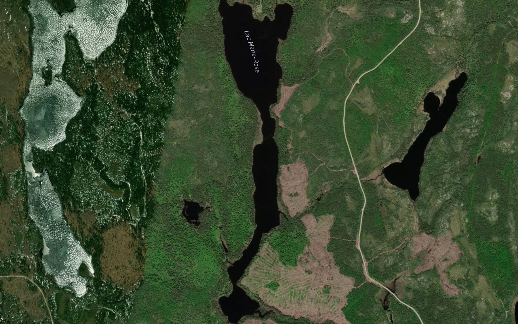 Satellite map of the Lac Marie-Rose