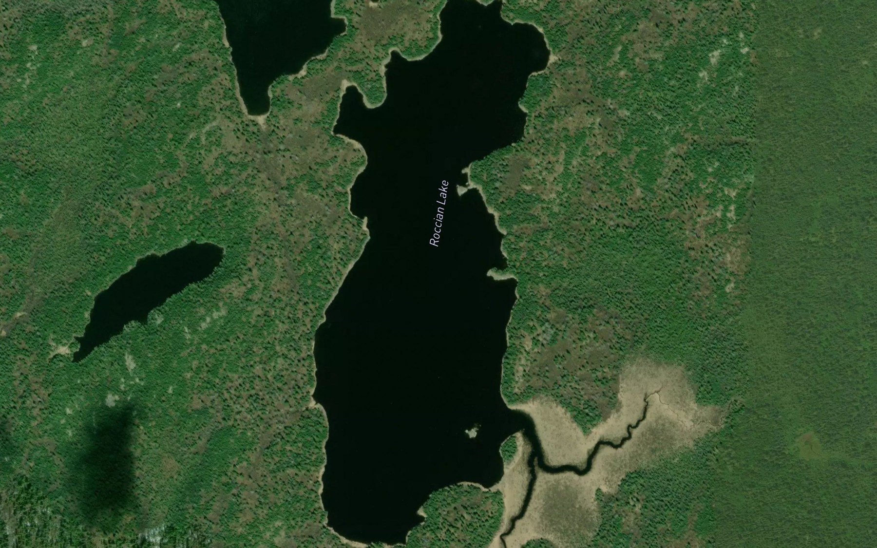 Satellite map of the Roccian Lake