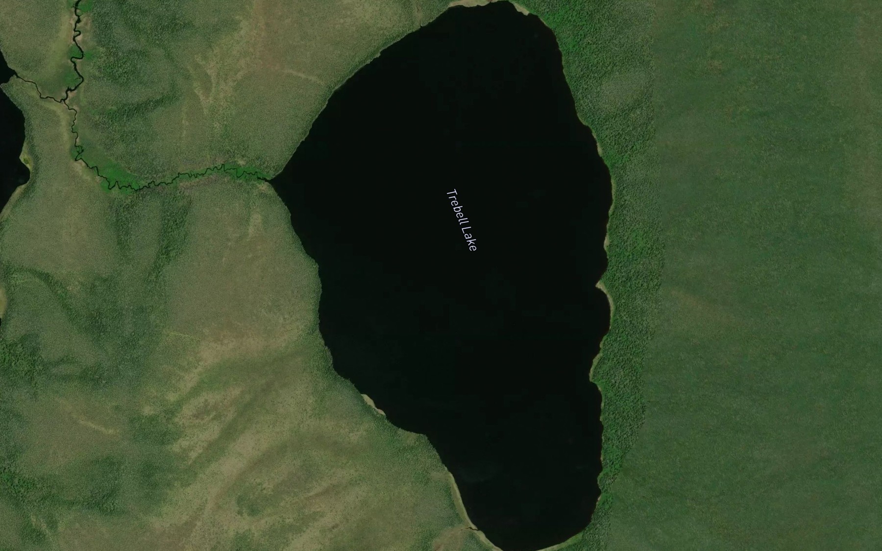 Satellite map of the Trebell Lake