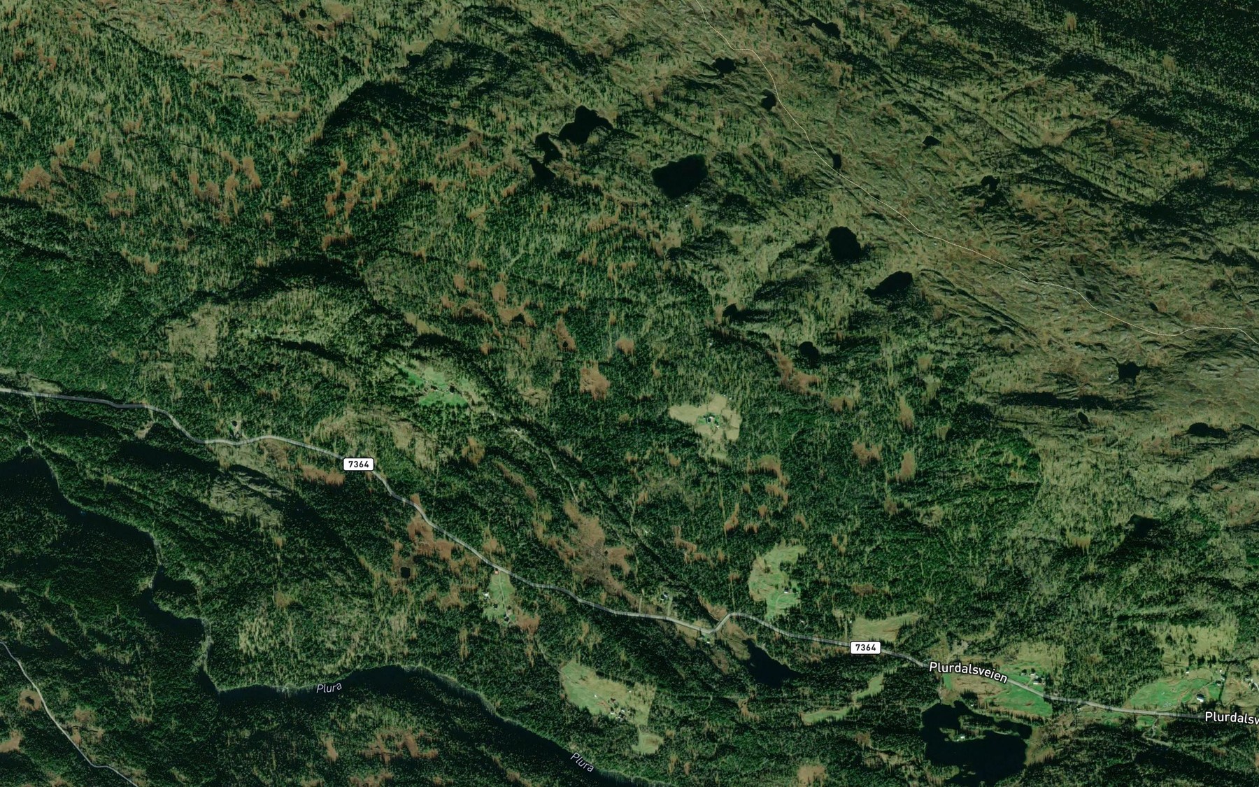Satellite map of the Okstjonnbekken