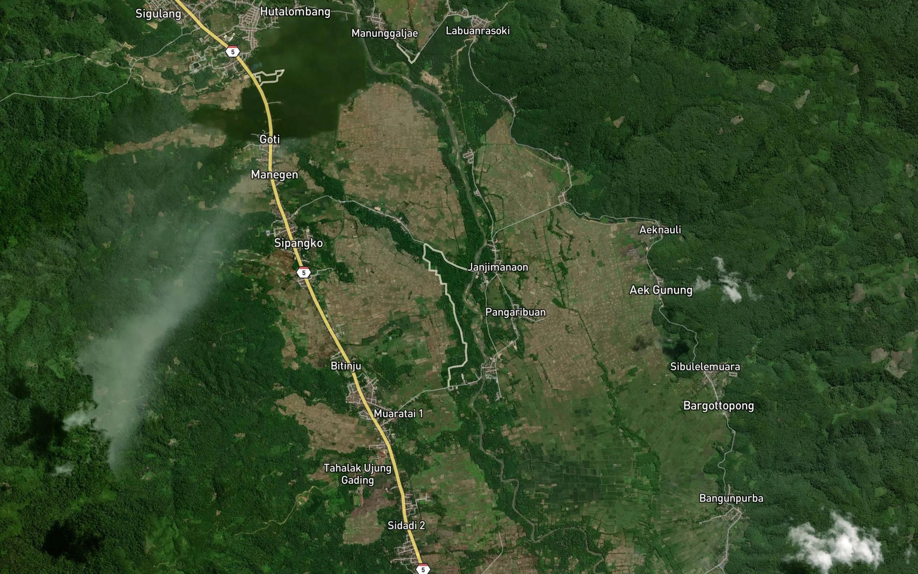 Satellite map of the Aek Aloban