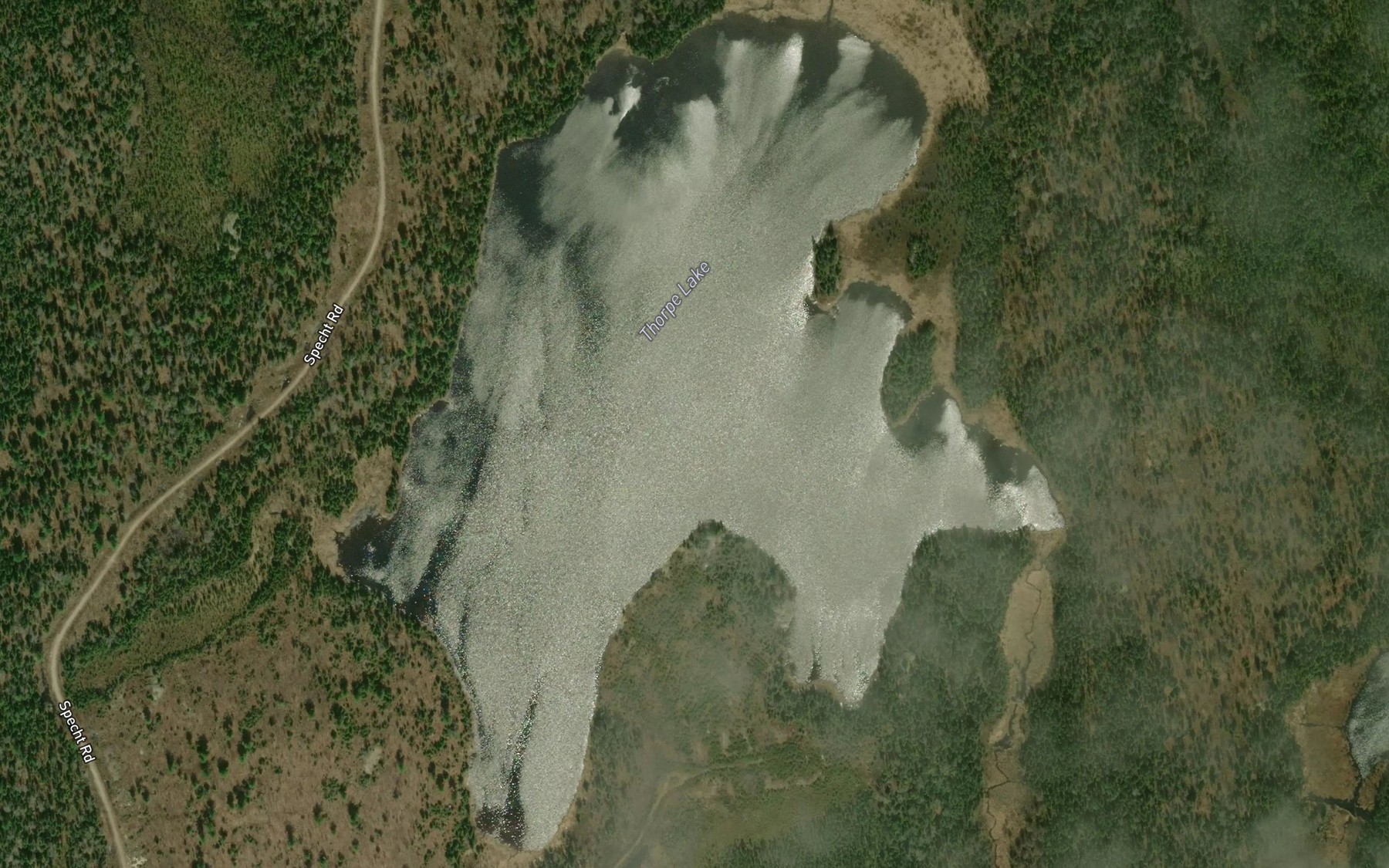 Satellite map of the Thorpe Lake