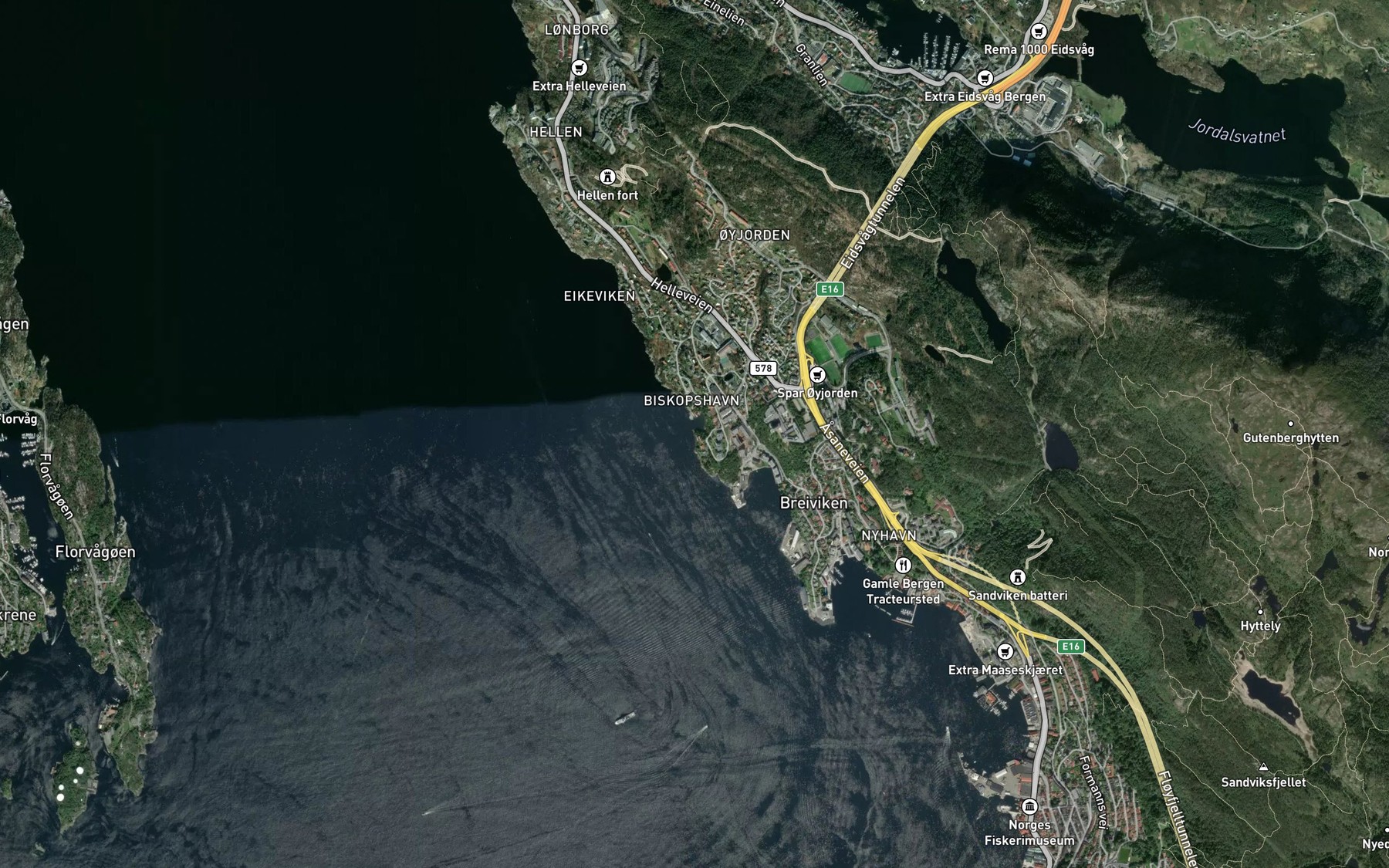 Satellite map of the Biskopshavn