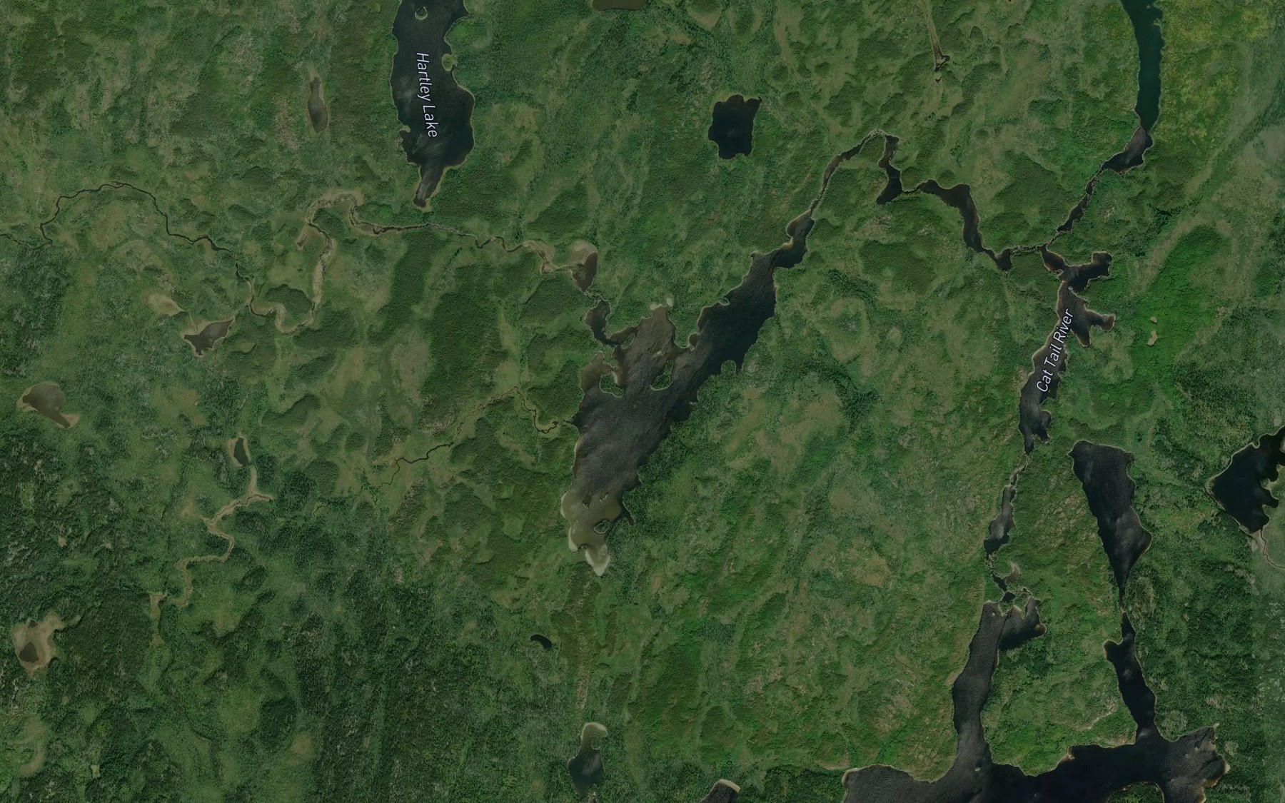 Satellite map of the South Hartley Lake