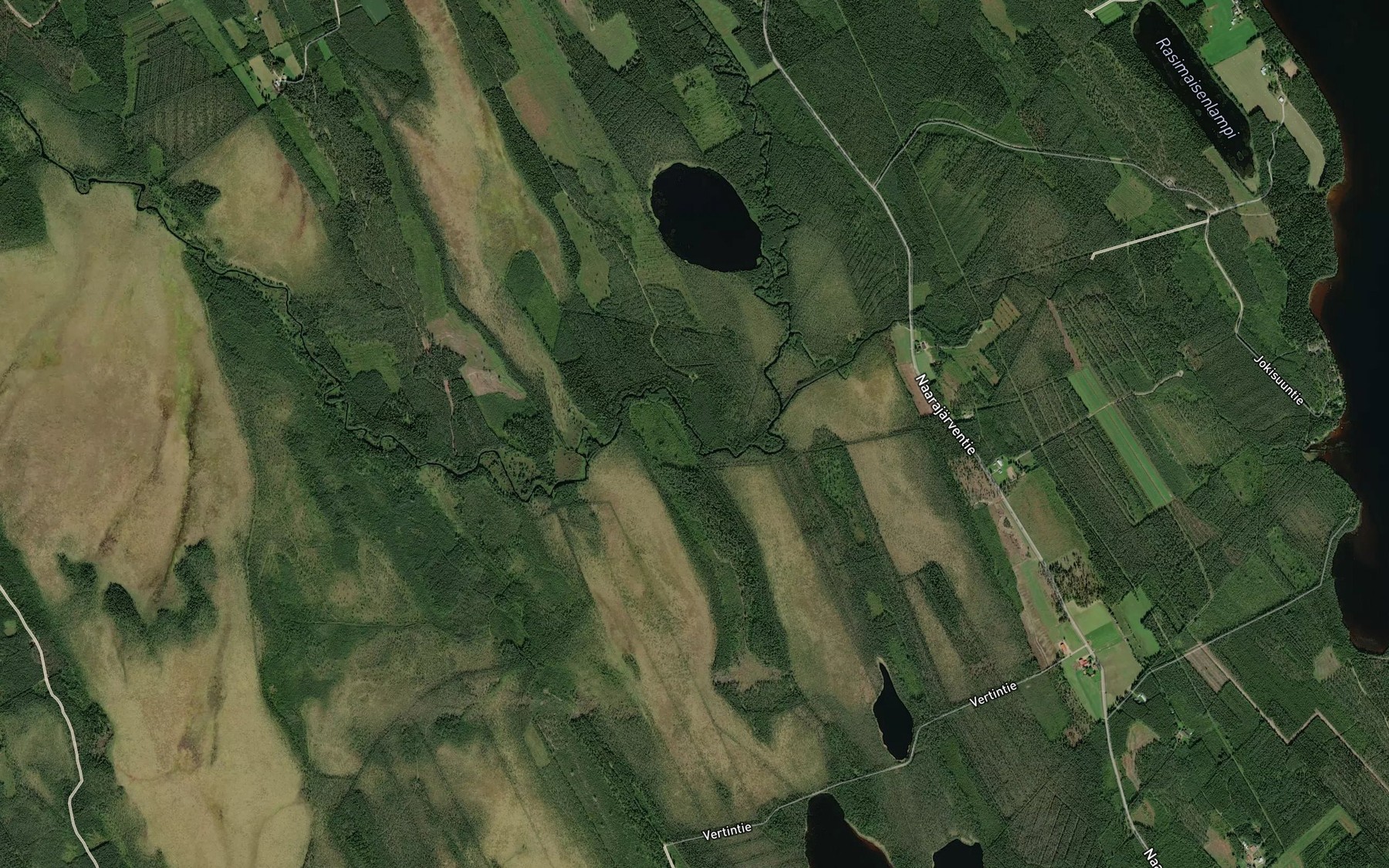 Satellite map of the Kalystenkoski
