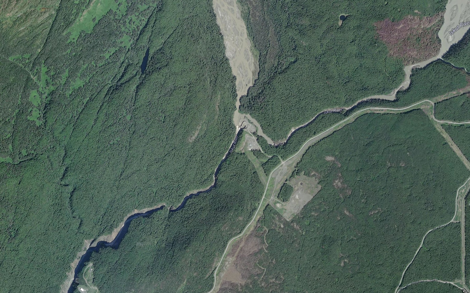 Satellite map of the Forrest Kerr Creek