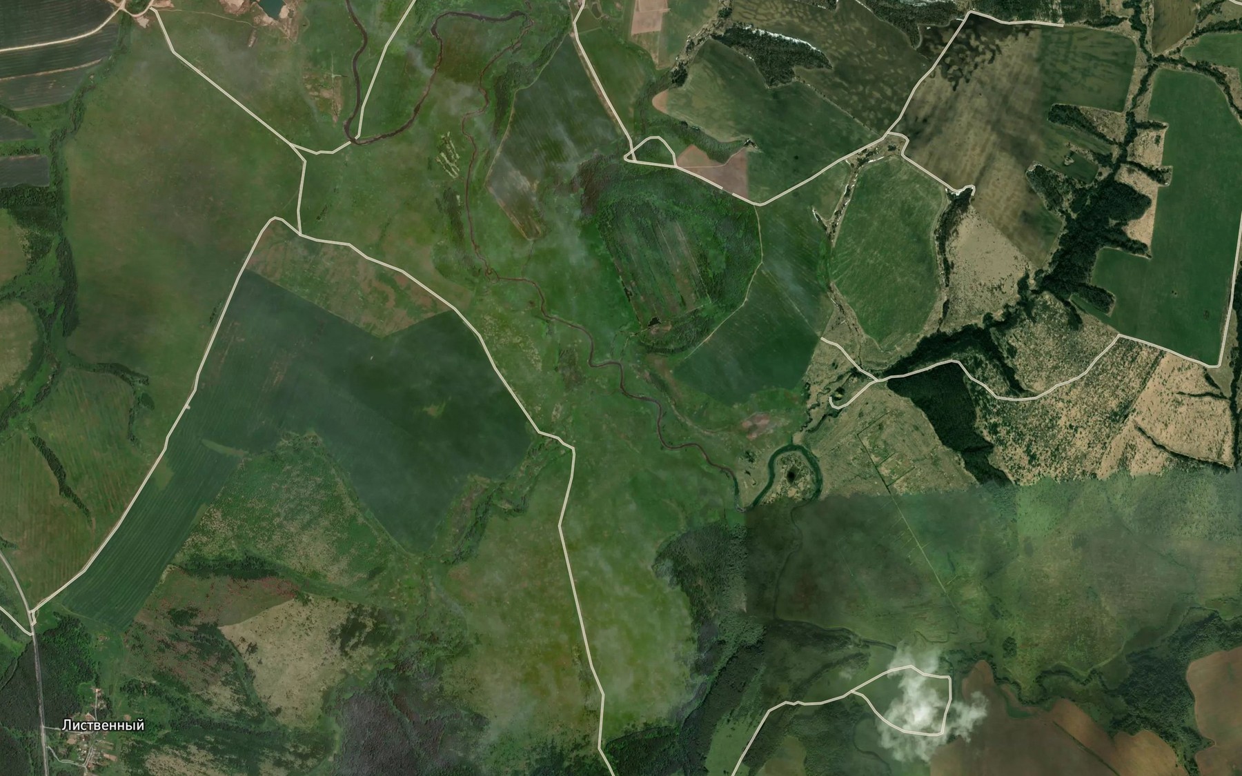 Satellite map of the Voshenka