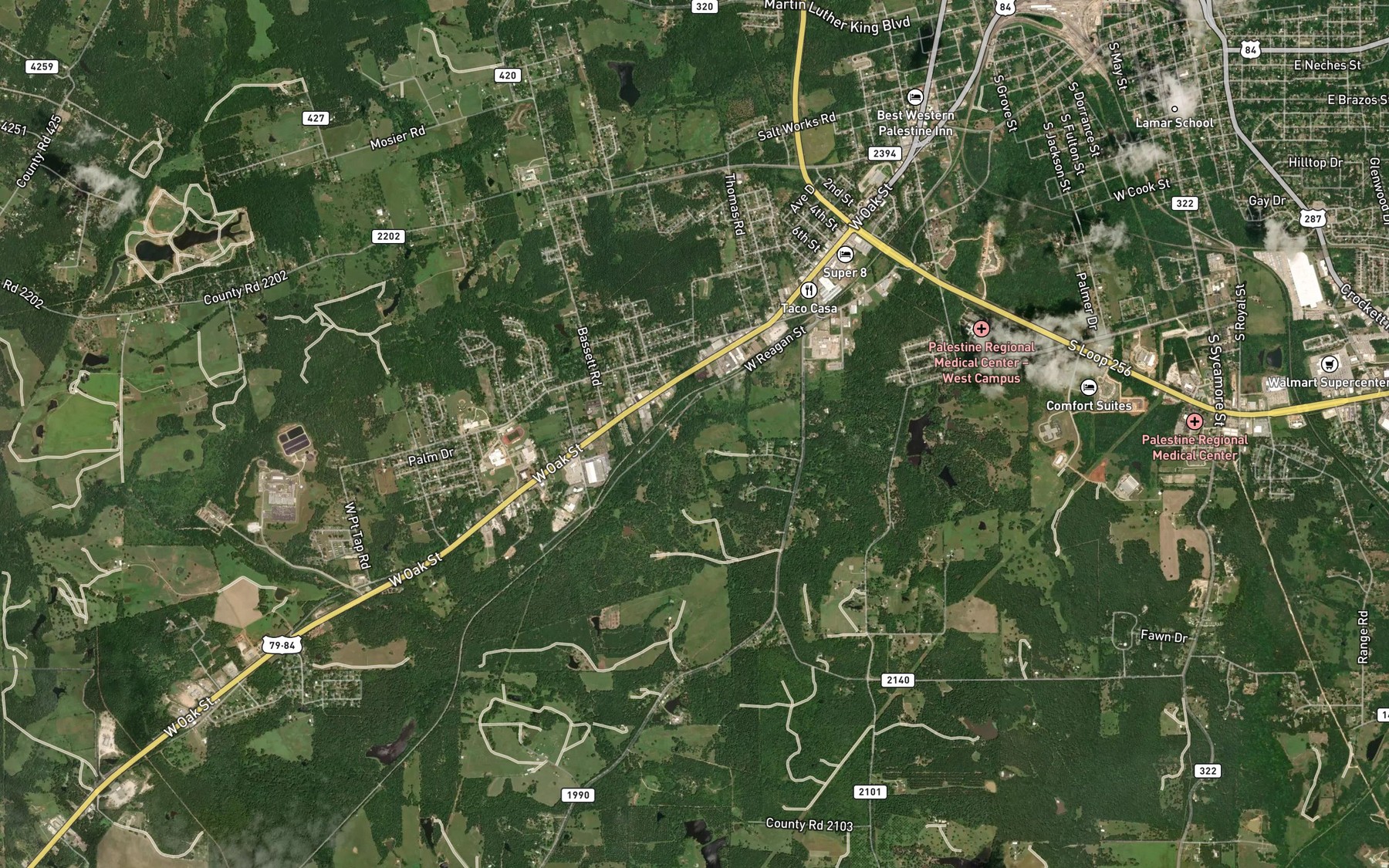 Satellite map of the Gooch Lake