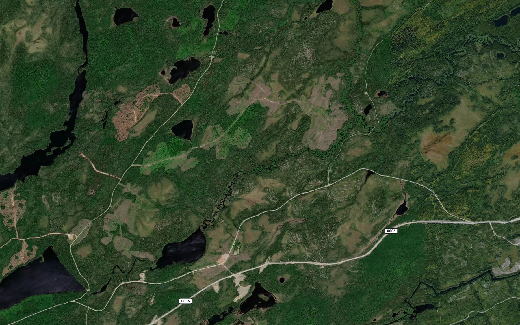 Satellite map of the Kinoje