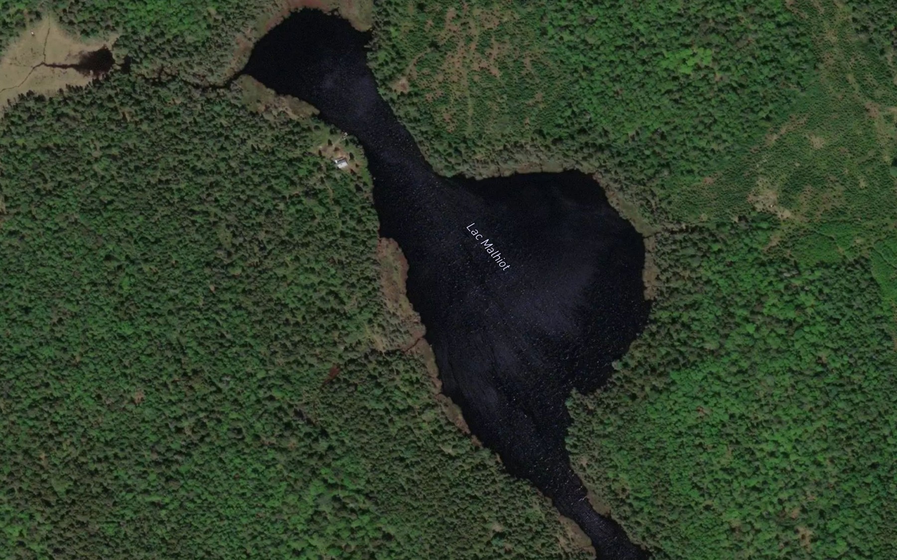 Satellite map of the Lac Malhiot