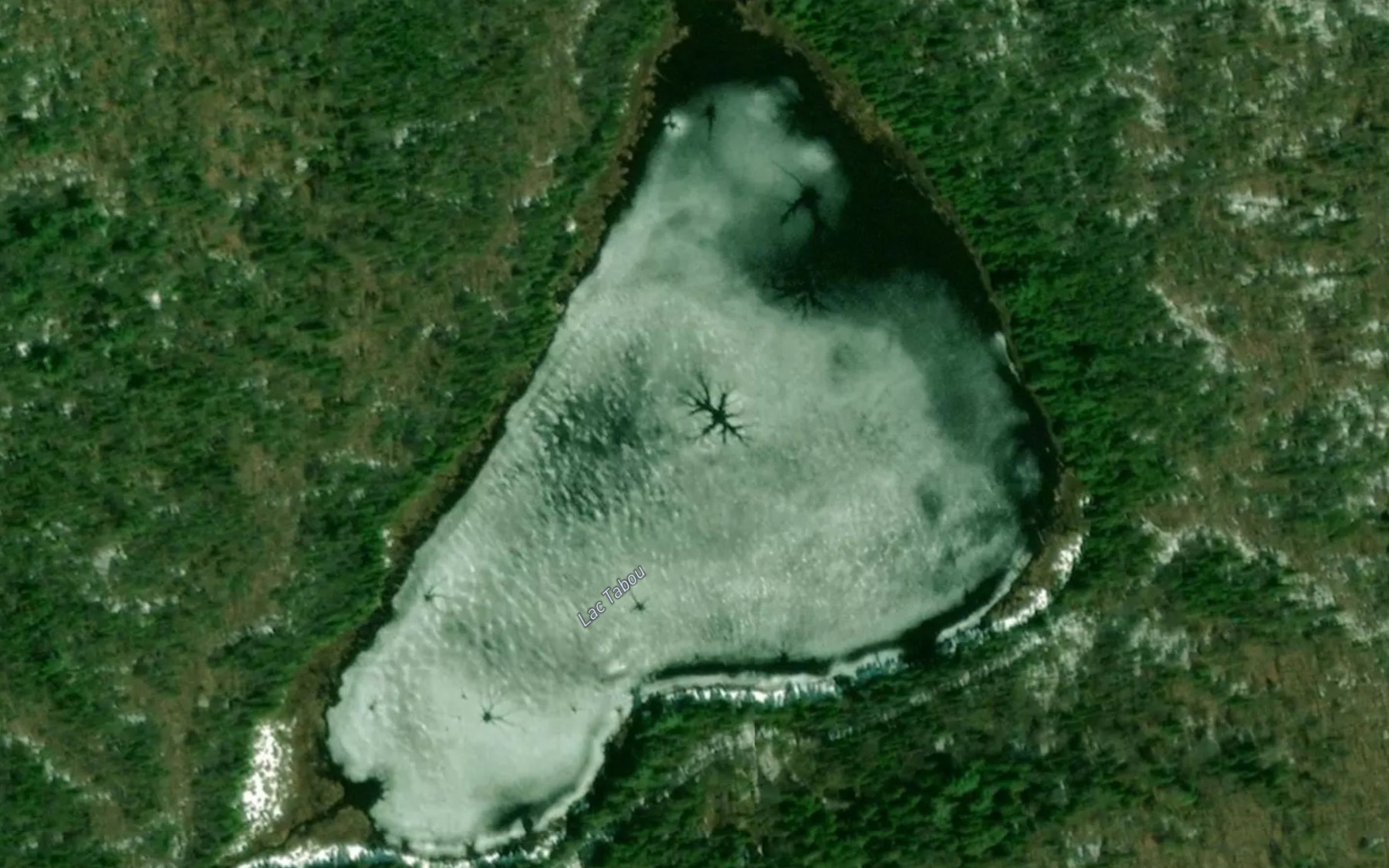Satellite map of the Lac Tabou