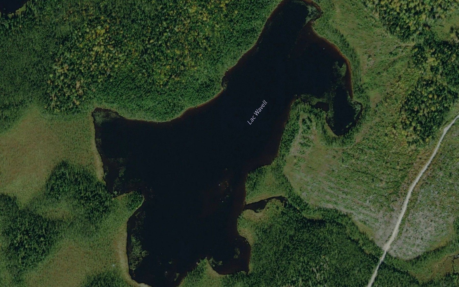 Satellite map of the Lac Wavell