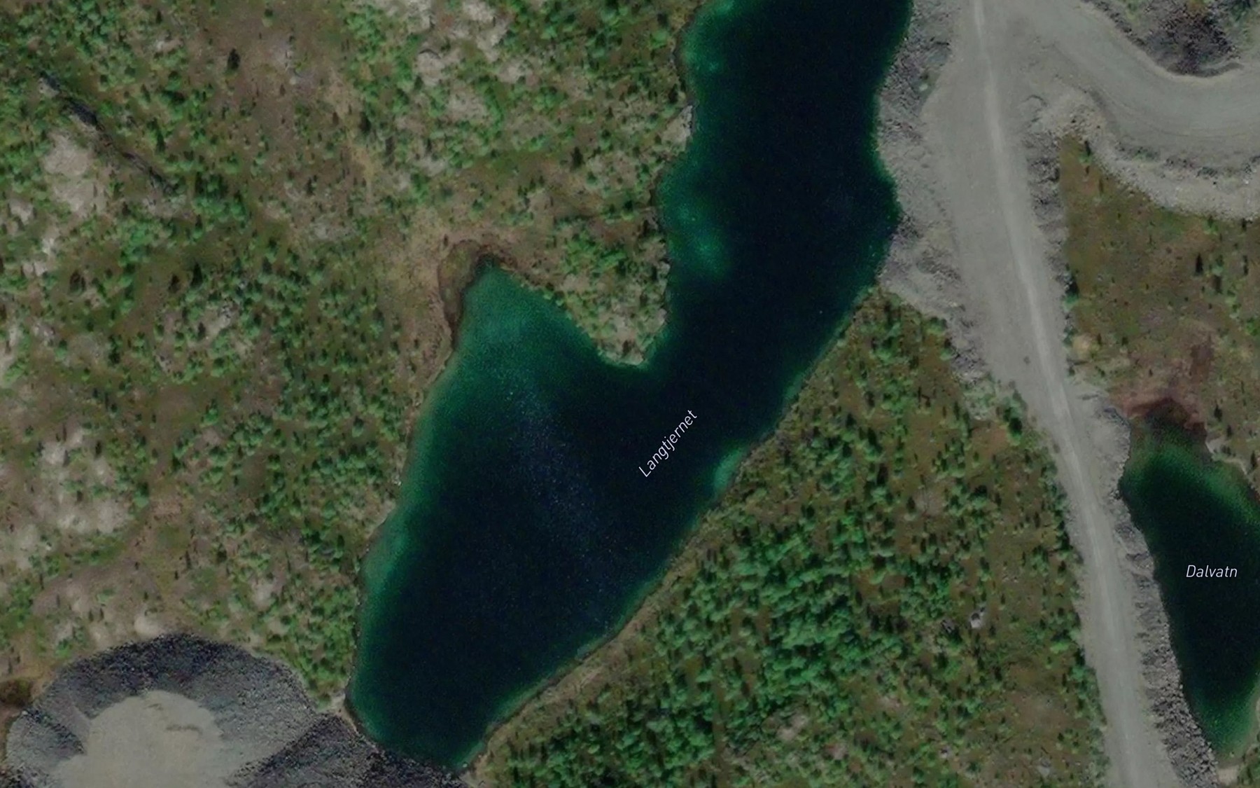 Satellite map of the Langtjernet