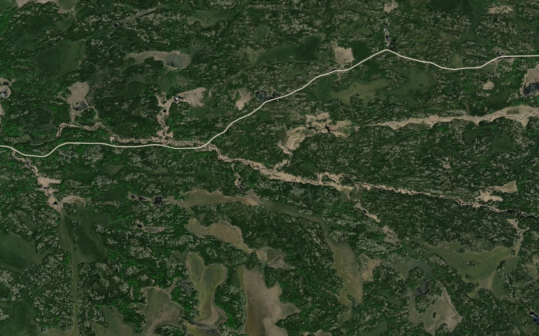 Satellite map of the Fredrickson Creek