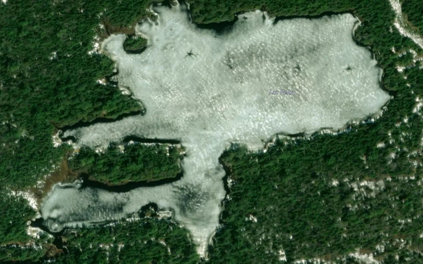 Satellite map of the Lac Pedro
