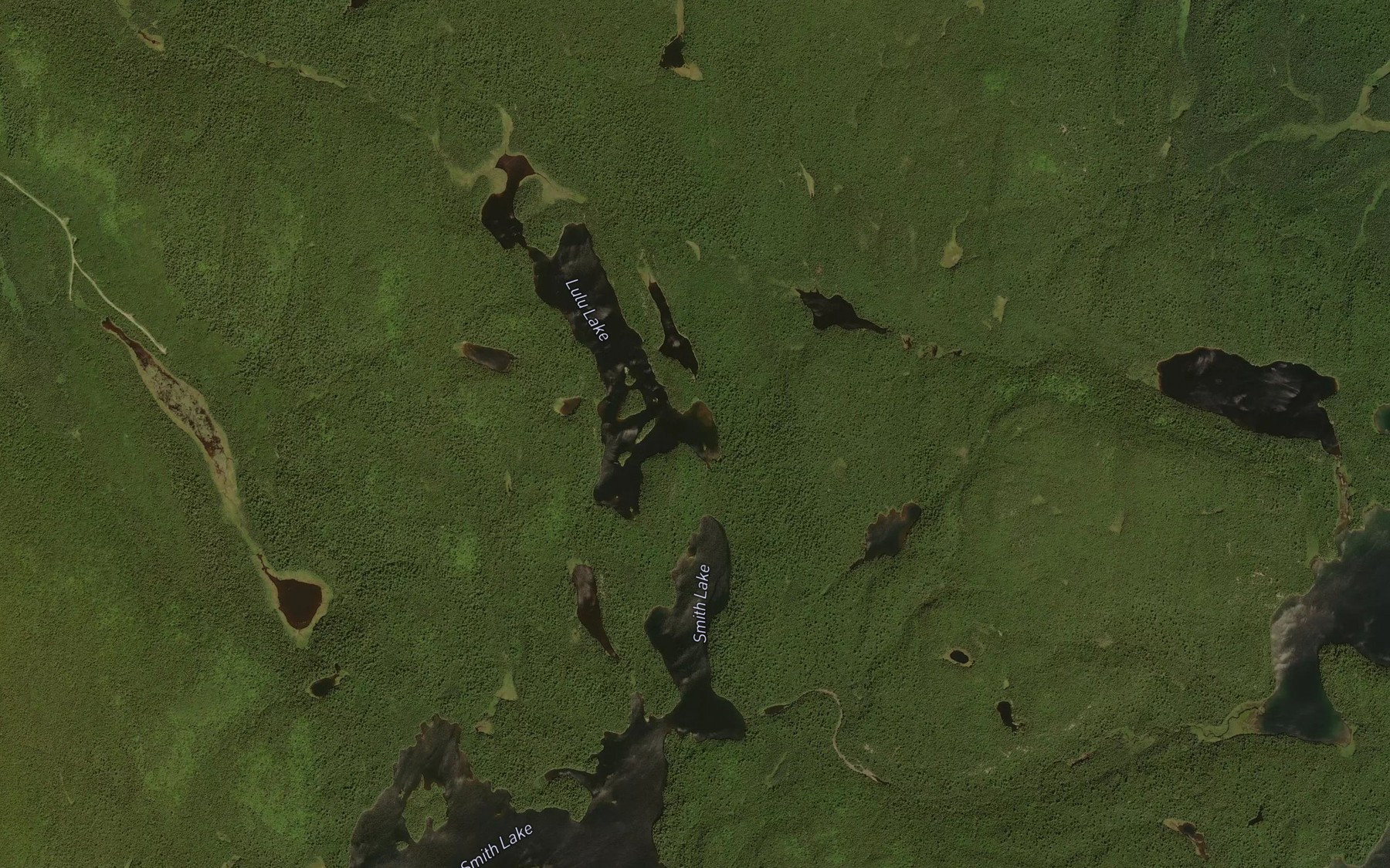 Satellite map of the Lulu Creek