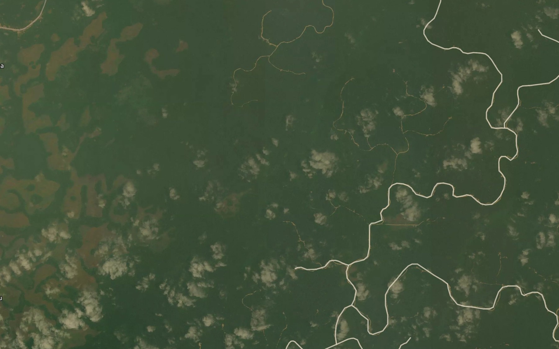 Satellite map of the Malouongo