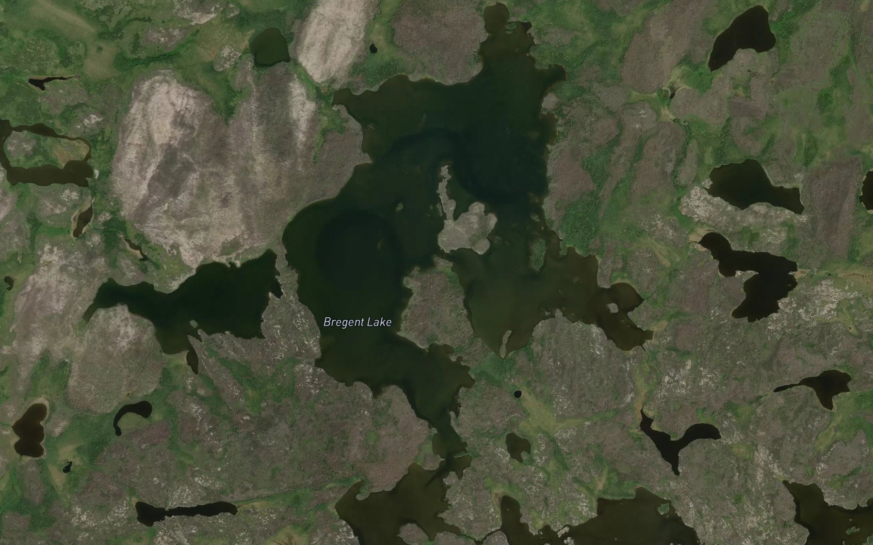 Satellite map of the Bregent Lake