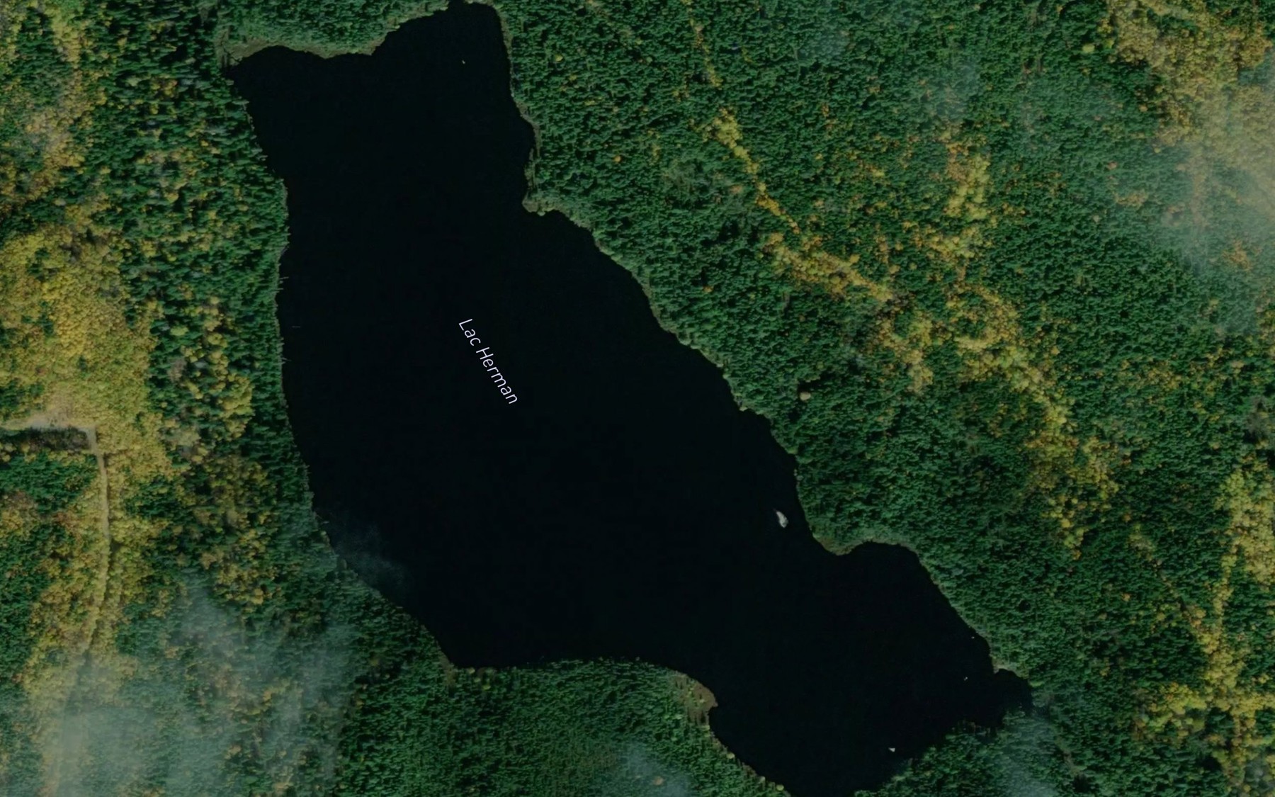 Satellite map of the Lac Herman